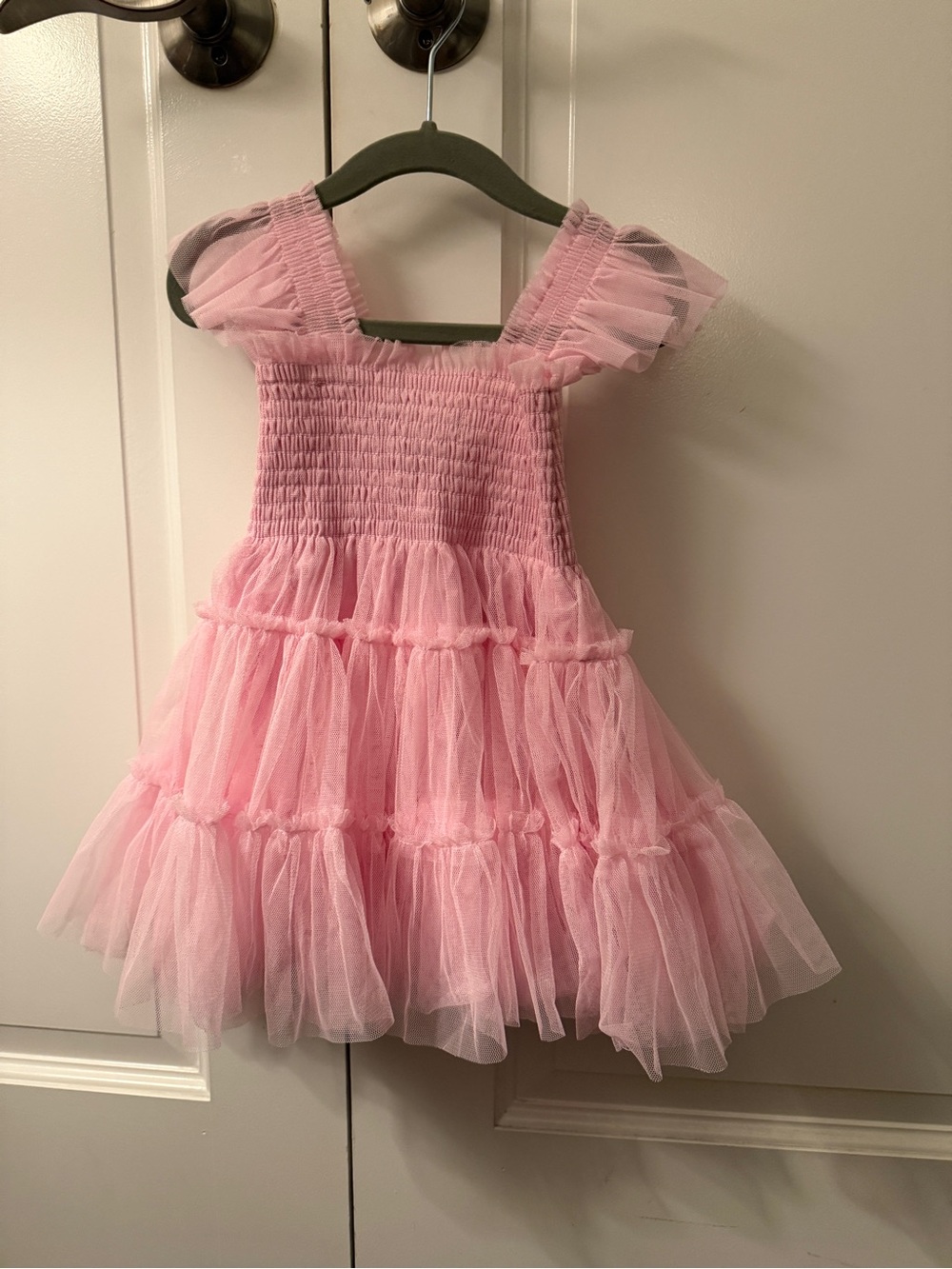 Hill House Pink Layered Tulle Dance Dress for Kids